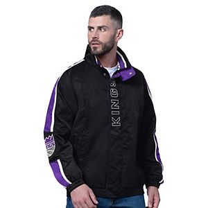 Men's Starter Purple Sacramento Kings Captain Oxford Full-Zip Jacket