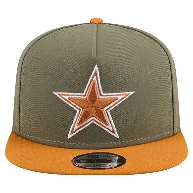 Men's New Era Olive/Brown Dallas Cowboys Two-Tone A-Frame 9FIFTY Snapback Hat