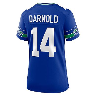 Women's Nike Sam Darnold Royal Seattle Seahawks Alternate 2 50th Season Game Jersey