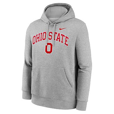 Men's Nike Gray Ohio State Buckeyes Club Fleece Arch Pullover Hoodie