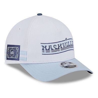 Youth New Era White Nashville SC 2025 Jersey Hook 9FORTY M-Crown Adjustable Hat