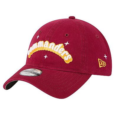 Girls Youth New Era Burgundy Washington Commanders Cheer 9TWENTY Adjustable Hat