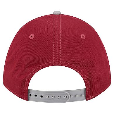 Men's New Era Crimson/Gray Alabama Crimson Tide Arch Two-Tone Rope 9FORTY A-Frame M-Crown Adjustable Hat