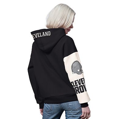 Women's Starter Black Cleveland Browns 4th Down Full-Zip Hoodie