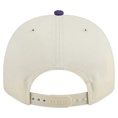 Men's New Era Cream/Purple Washington Huskies Vintage Chainstitch 9FIFTY A-Frame Snapback Hat