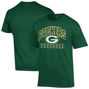 Men's Champion Forest Green Green Bay Packers Helmet T-Shirt