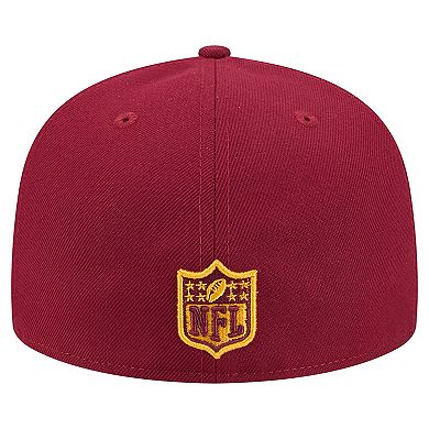 Men's New Era Burgundy/Gold Washington Commanders Break 59FIFTY Fitted Hat