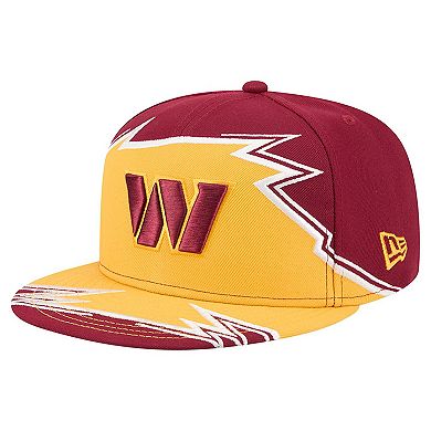 Men's New Era Burgundy/Gold Washington Commanders Break 59FIFTY Fitted Hat