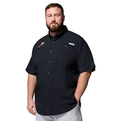 Men's Columbia Black Arkansas Razorbacks Big & Tall Tamiami Omni-Shade Button-Down Shirt