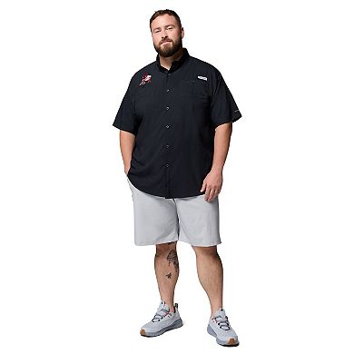 Men's Columbia Black Arkansas Razorbacks Big & Tall Tamiami Omni-Shade Button-Down Shirt