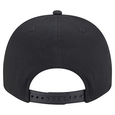 Men's New Era Black Philadelphia Phillies Chainstitch 9FIFTY A-Frame Snapback Hat