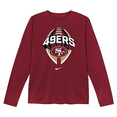Preschool Nike Scarlet San Francisco 49ers Primetime Legend Icon Long Sleeve Performance T-Shirt