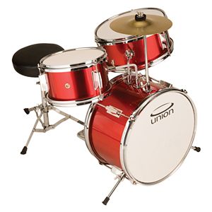 Union Junior Red White 3-pc. Drum Set