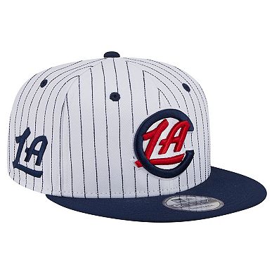 Men's New Era White LA Clippers Deceptor Pinstripe 9FIFTY Snapback Hat