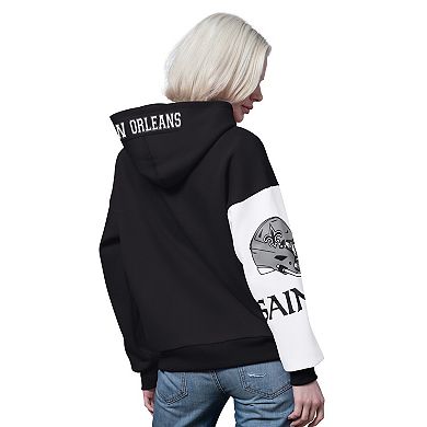 Women's Starter Black New Orleans Saints 4th Down Full-Zip Hoodie