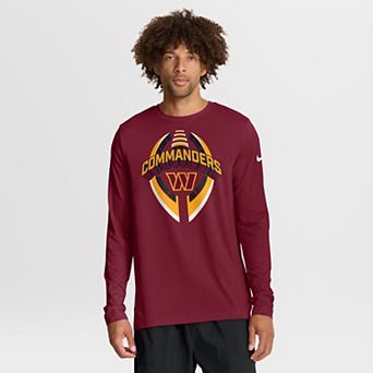 Men's Nike Burgundy Washington Commanders Primetime Legend Icon Performance Long Sleeve T-Shirt
