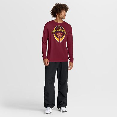 Men's Nike Burgundy Washington Commanders Primetime Legend Icon Performance Long Sleeve T-Shirt