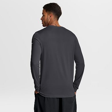 Men's Nike Anthracite New York Giants Primetime Legend Icon Performance Long Sleeve T-Shirt