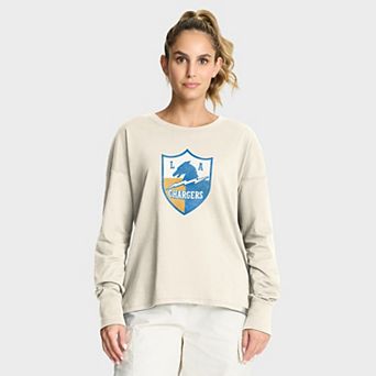 Women's Fanatics Cream Los Angeles Chargers Dove Legacy Long Sleeve T-Shirt