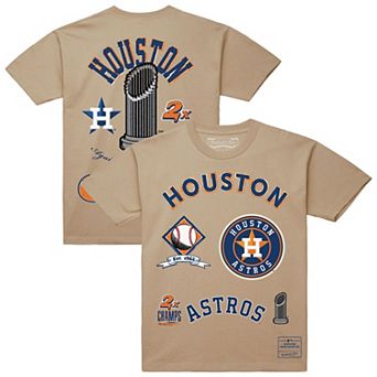 Men's Mitchell & Ness Cream Houston Astros Legacy Defined T-Shirt