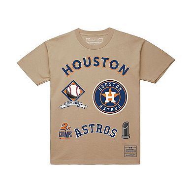 Men's Mitchell & Ness Cream Houston Astros Legacy Defined T-Shirt