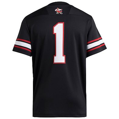 Men's adidas #1 Black Louisville Cardinals Premier Strategy Jersey