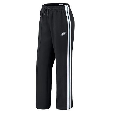Women's WEAR by Erin Andrews Black Philadelphia Eagles Color-Block Straight Leg Pants