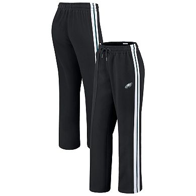 Women's WEAR by Erin Andrews Black Philadelphia Eagles Color-Block Straight Leg Pants