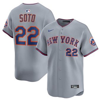 Men's Nike Juan Soto Gray New York Mets Road Limited Player Jersey