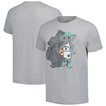 Unisex Stadium Essentials Heather Gray New York Liberty Ellie Mascot Borough T-Shirt