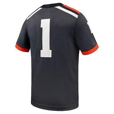Men's Nike #1 Anthracite Oregon State Beavers Untouchable Replica Game Jersey