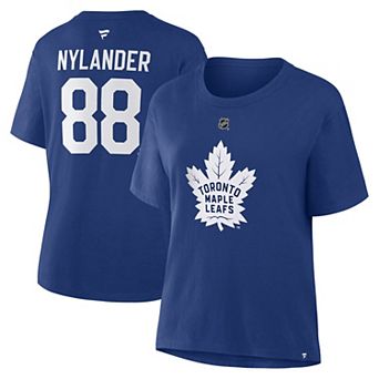 Women's Fanatics William Nylander Blue Toronto Maple Leafs Authentic Stack Name & Number T-Shirt