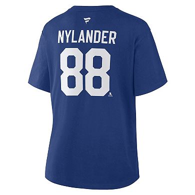 Women's Fanatics William Nylander Blue Toronto Maple Leafs Authentic Stack Name & Number T-Shirt