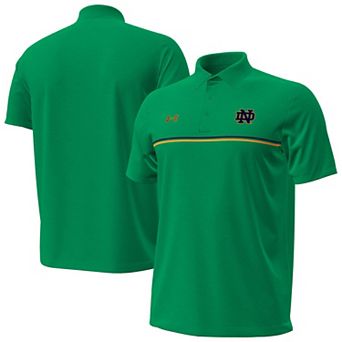 Men's Under Armour Green Notre Dame Fighting Irish Performance Drive Chest Stripe Polo