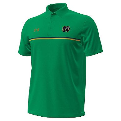 Men's Under Armour Green Notre Dame Fighting Irish Performance Drive Chest Stripe Polo