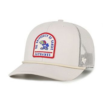 Unisex '47 Cream Kansas Jayhawks Core & Inline Gravestone Adjustable Trucker Hat