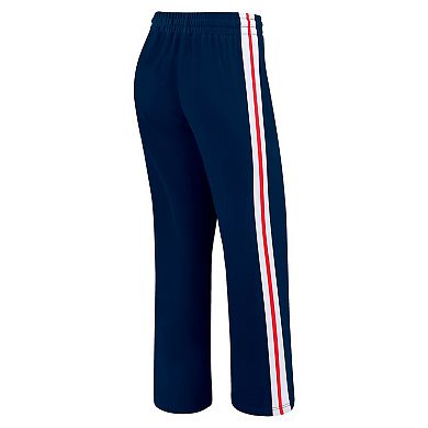 Women's WEAR by Erin Andrews Navy New England Patriots Color-Block Straight Leg Pants