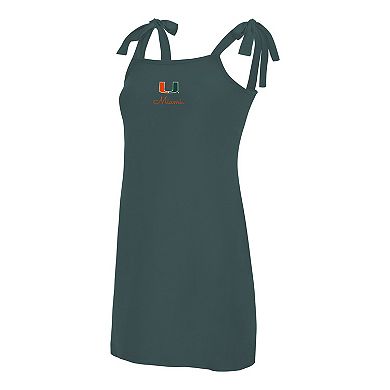 Women's Concepts Sport Navy Miami Hurricanes Tie-Shoulder Nightdress