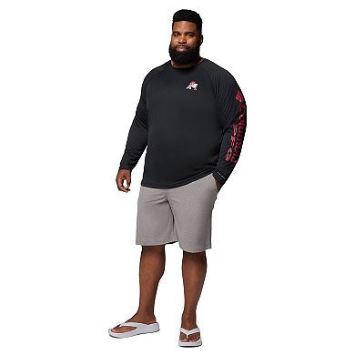 Men's Columbia Black Arkansas Razorbacks Big & Tall Terminal Tackle Long Sleeve Omni-Shade T-Shirt