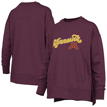 Women's Pressbox Maroon Minnesota Golden Gophers Bonanza Chenille Harper Script Sweatshirt