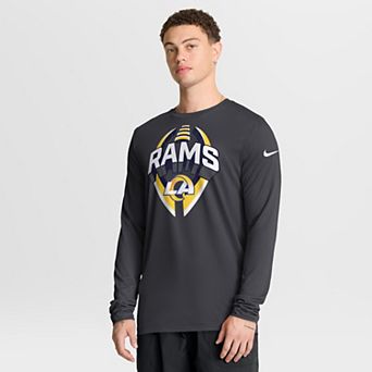 Men's Nike Anthracite Los Angeles Rams Primetime Legend Icon Performance Long Sleeve T-Shirt