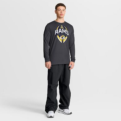 Men's Nike Anthracite Los Angeles Rams Primetime Legend Icon Performance Long Sleeve T-Shirt