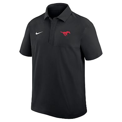 Men's Nike Black SMU Mustangs 2025 Sideline Polo
