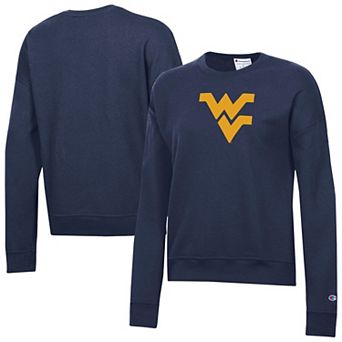 Women's Champion Navy West Virginia Mountaineers Powerblend Sweatshirt