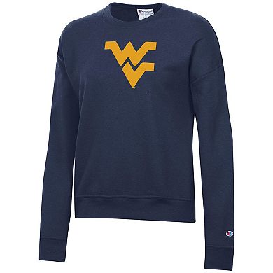 Women's Champion Navy West Virginia Mountaineers Powerblend Sweatshirt