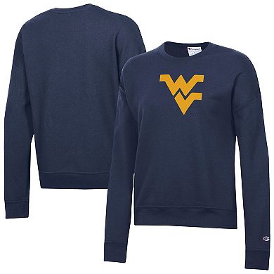 Women's Champion Navy West Virginia Mountaineers Powerblend Sweatshirt