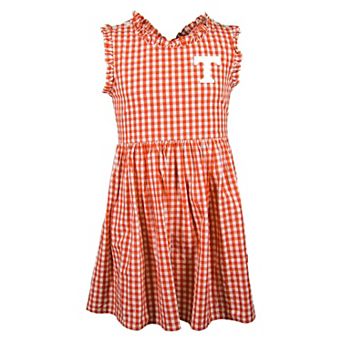 Girl's Toddler Garb Tennessee Orange Tennessee Volunteers Sleeveless Alora Gingham Dress