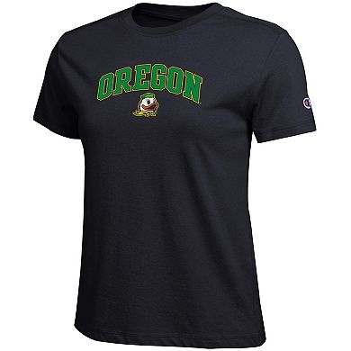 Women's Champion Black Oregon Ducks Arched Over Logo T-Shirt