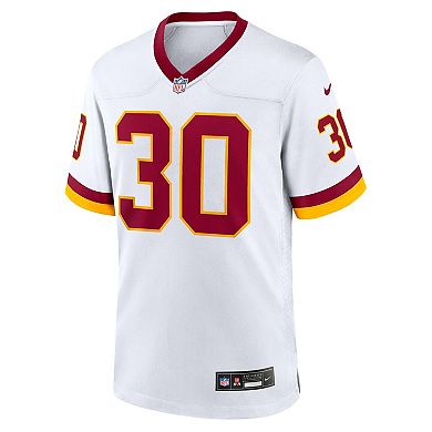 Men's Nike Austin Ekeler White Washington Commanders Game Super Bowl Era Jersey