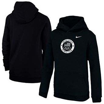 Youth Nike Black Team USA Primary Club Fleece Hoodie